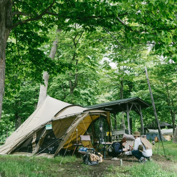 北海道でのキャンプの写真